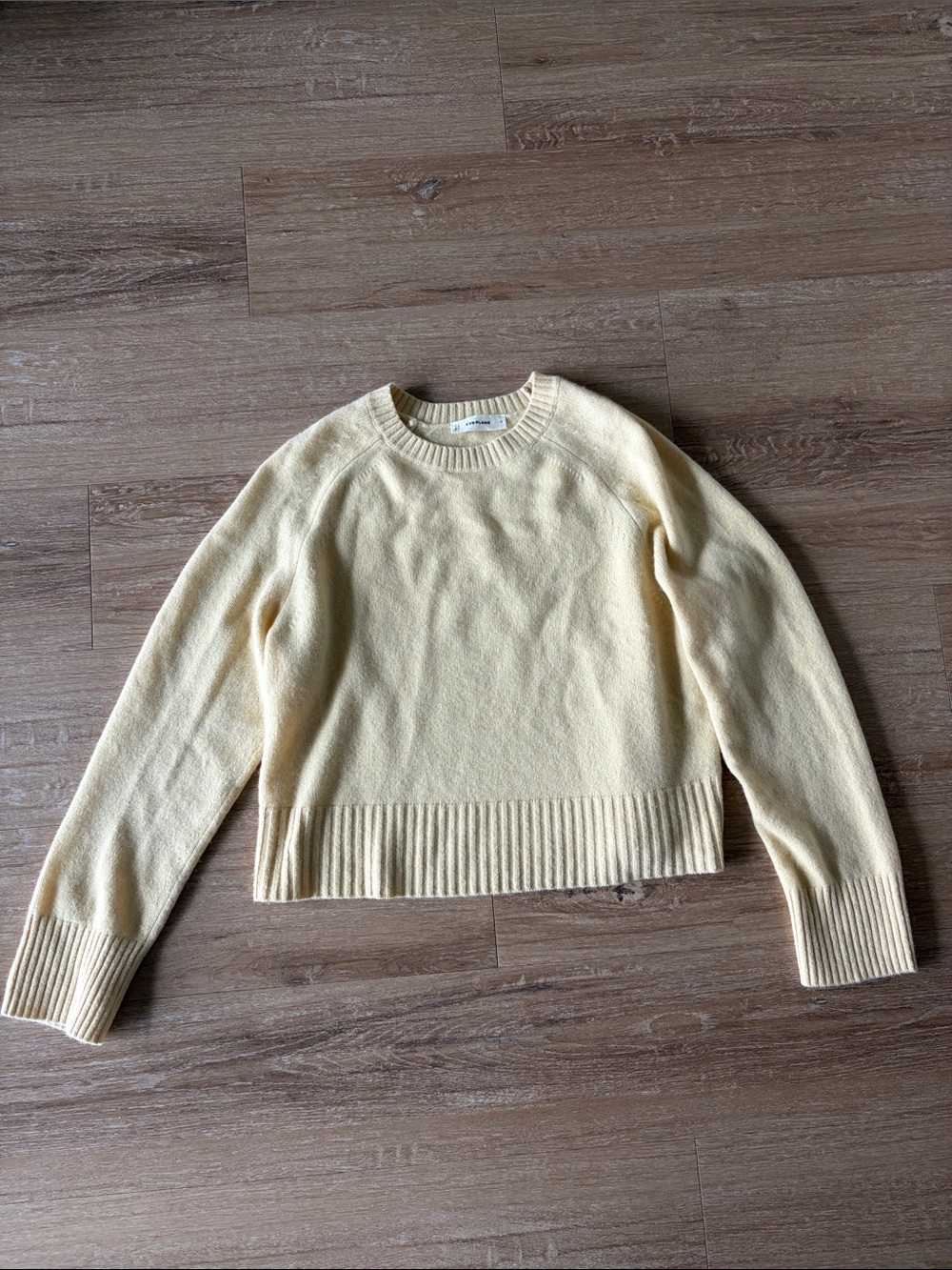 Everlane Yellow Crewneck 100% Cashmere Sweater Sz S